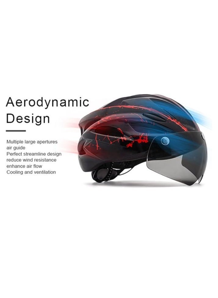 DUNISO Adult bicycle helmet, adjustable mountain riding safety helmet with detachable magnetic goggles, suitable for both men and women，black - Image 5